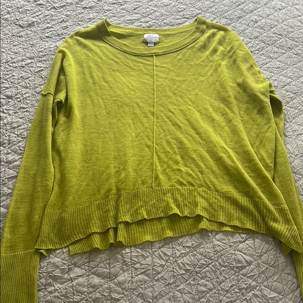 John + Jenn Vibrant Green Knit Top